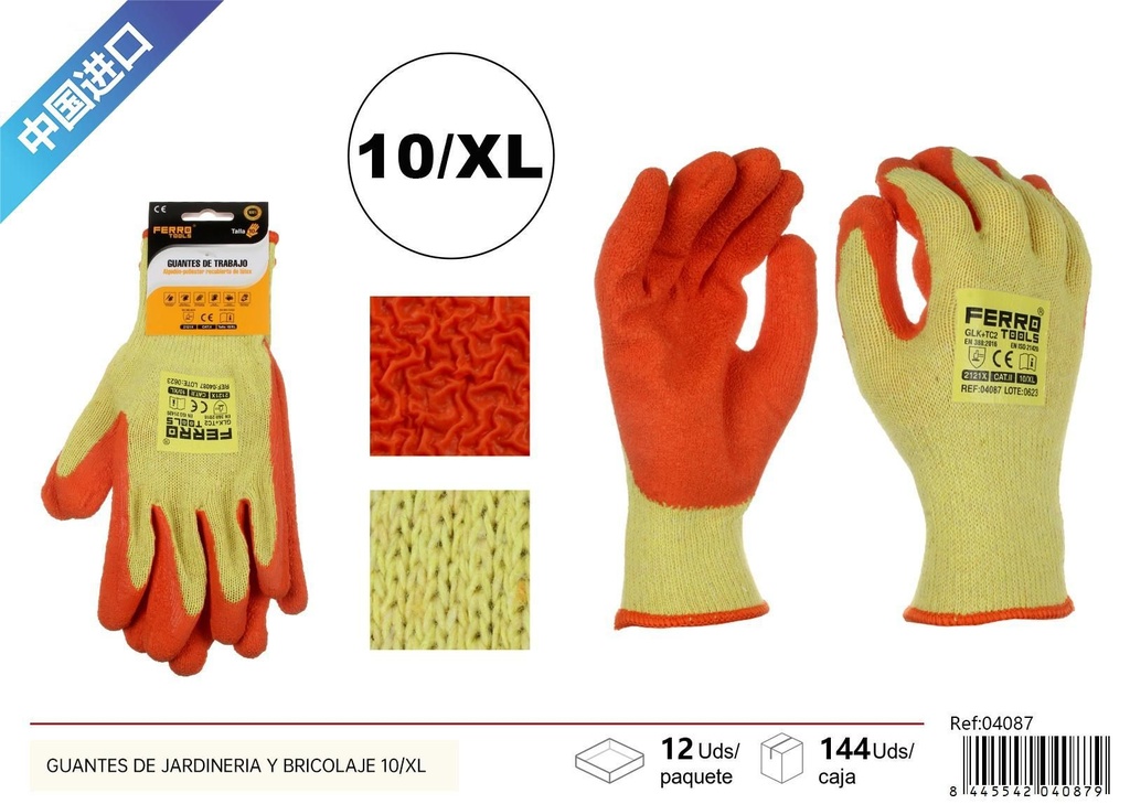 Guantes de jardinería y bricolaje 10/XL - Accesorios de ferretería