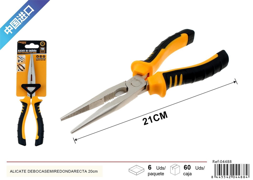 Alicate de boca semi redonda 20CM - Herramientas
