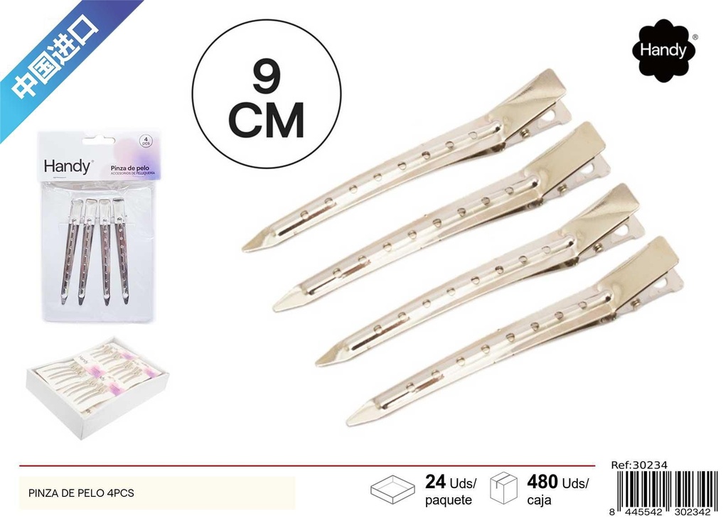 Pinza de pelo 4 pcs - Accesorios de belleza