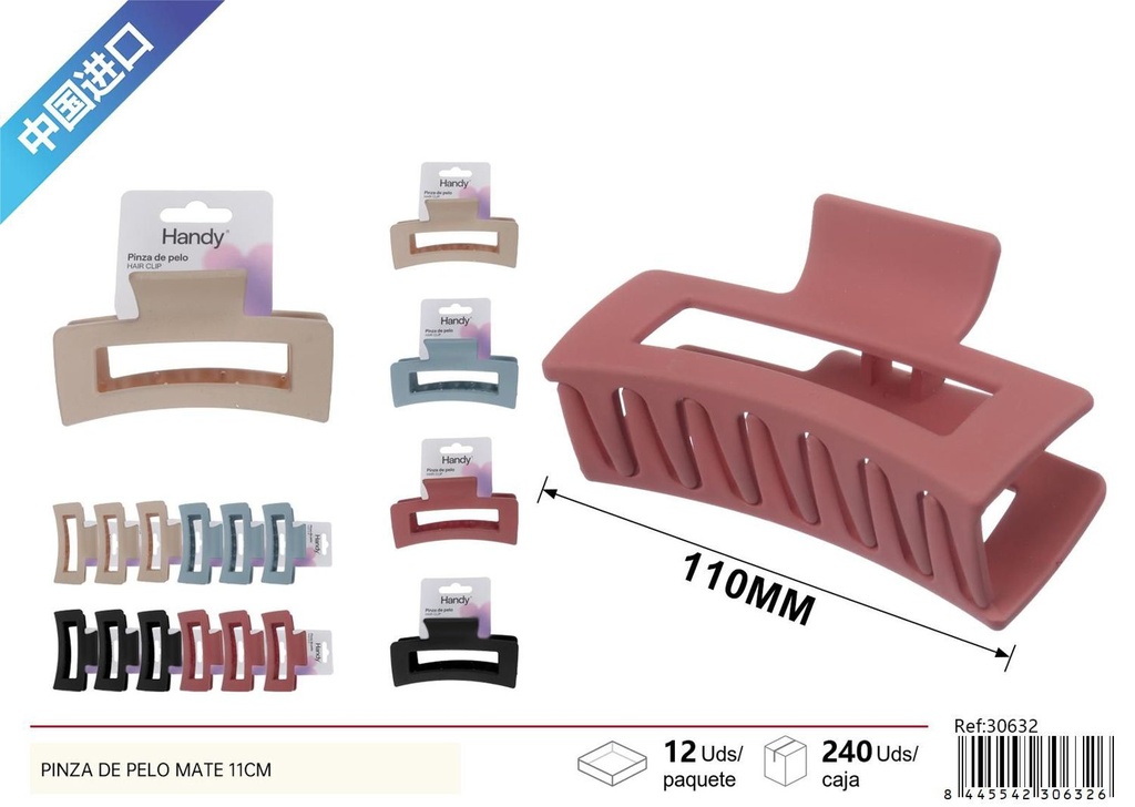 PINZA DE PELO MATE 11cm - Accesorios de belleza
