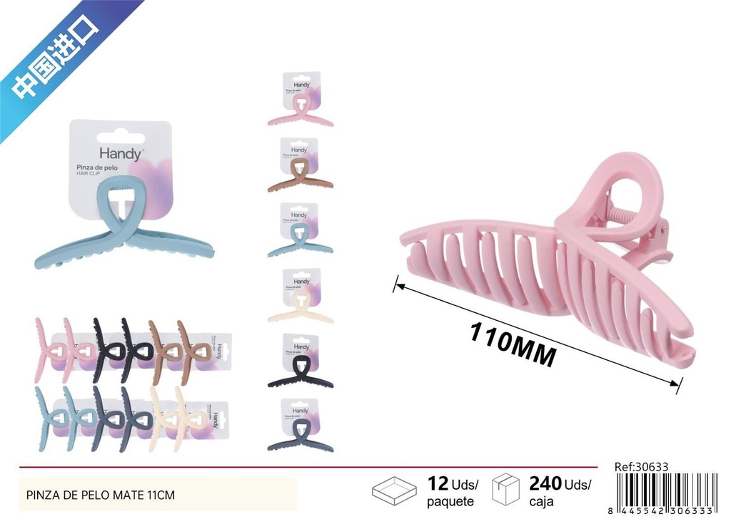 PINZA DE PELO MATE 11cm - Accesorios de belleza