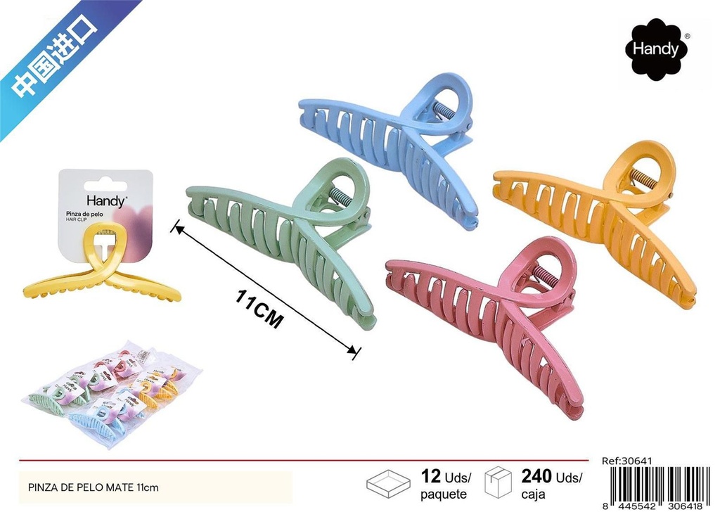 PINZA DE PELO MATE 11cm - Accesorios de belleza