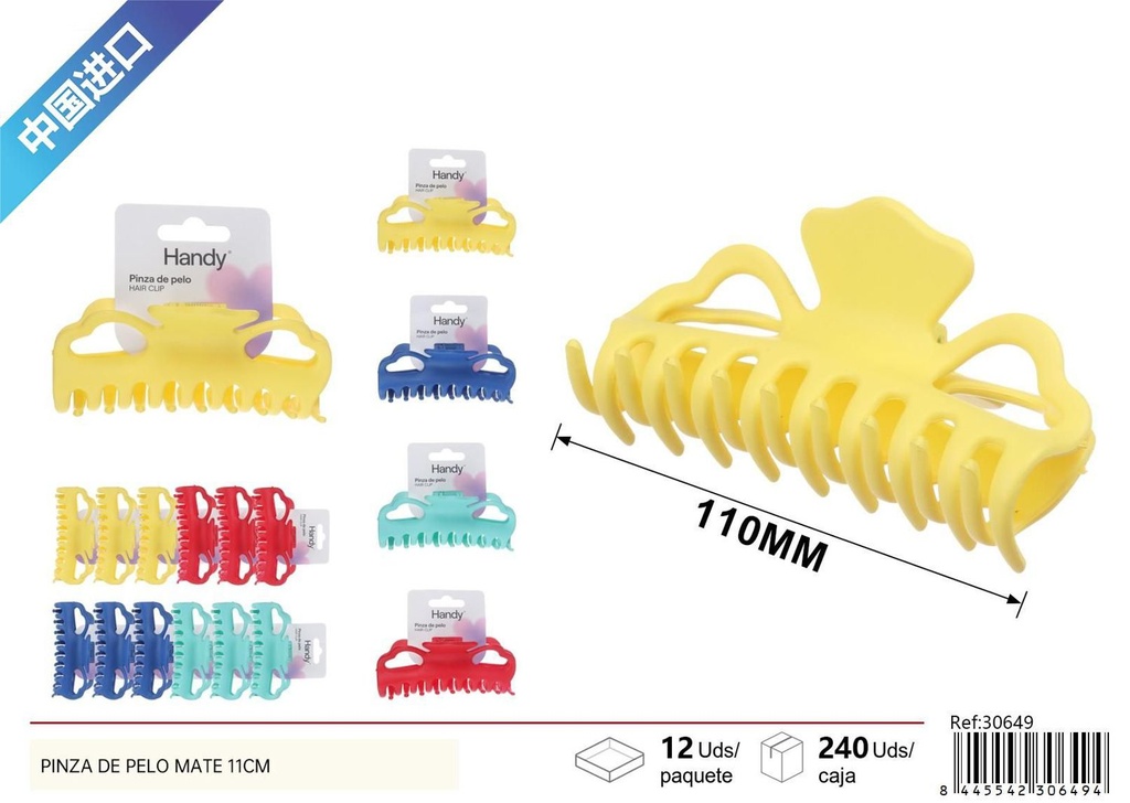 PINZA DE PELO MATE 11cm - Accesorios de belleza
