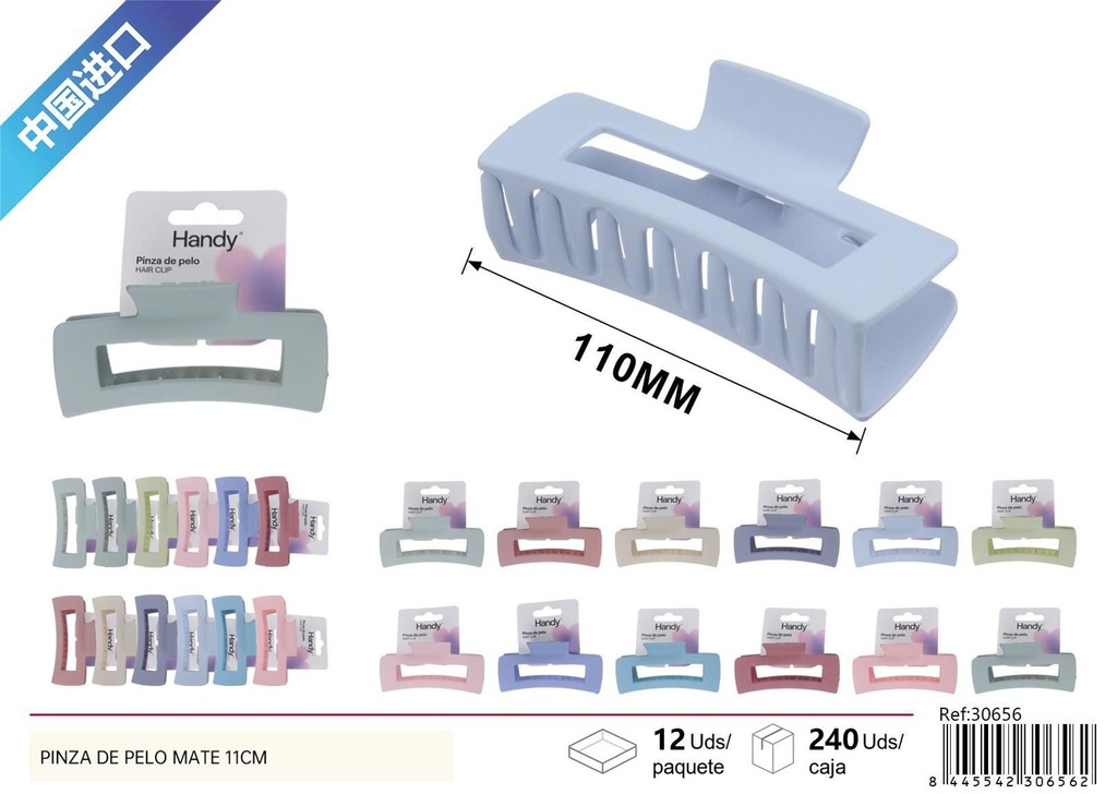Pinza de pelo mate 11 cm - Accesorios de belleza