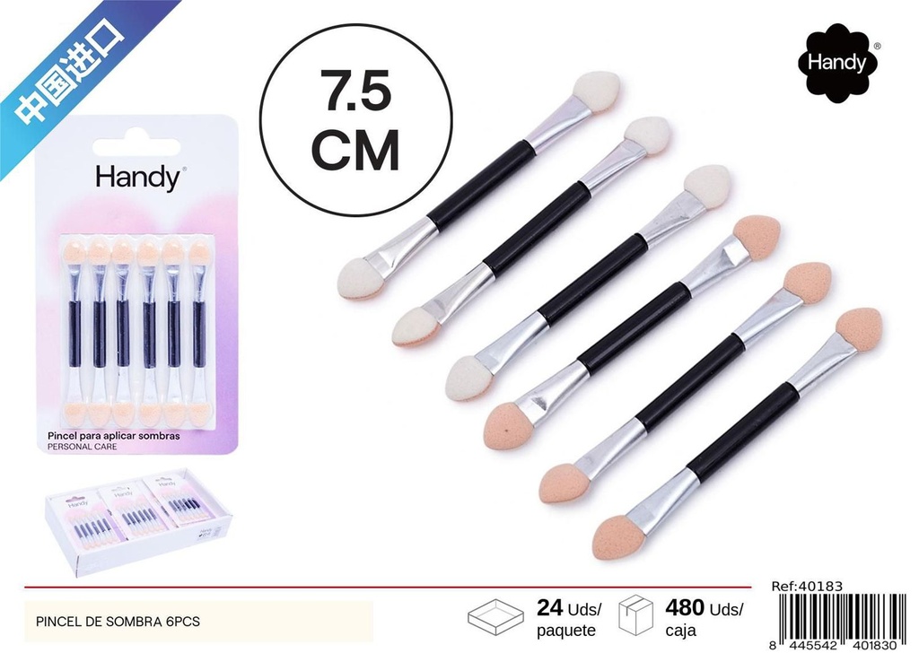 Pinceles de sombra 6 piezas - Artículos de belleza