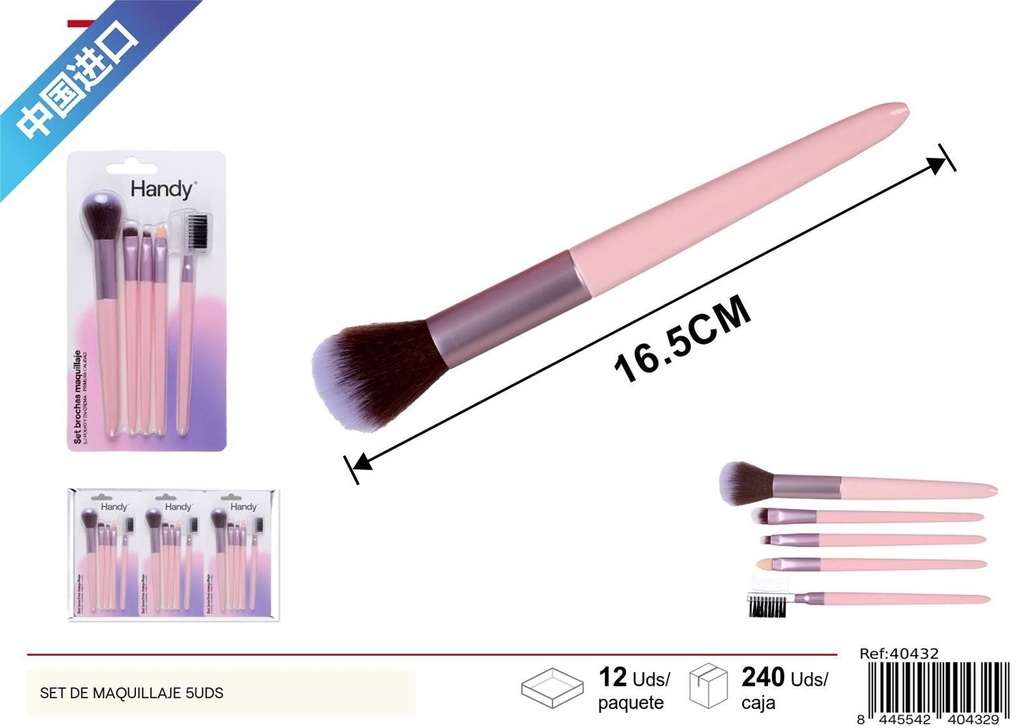 Set de maquillaje 5 piezas - Accesorios de belleza