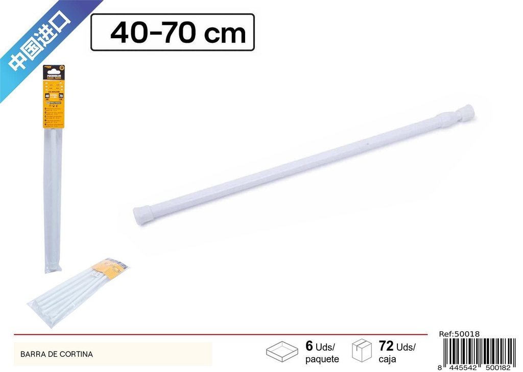 Barras de cortina 40-70cm - Artículos de baño