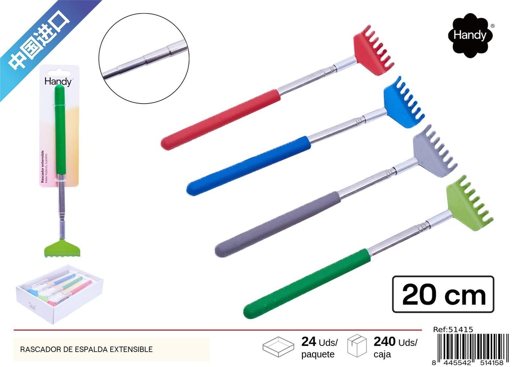 Rascador de espalda extensible