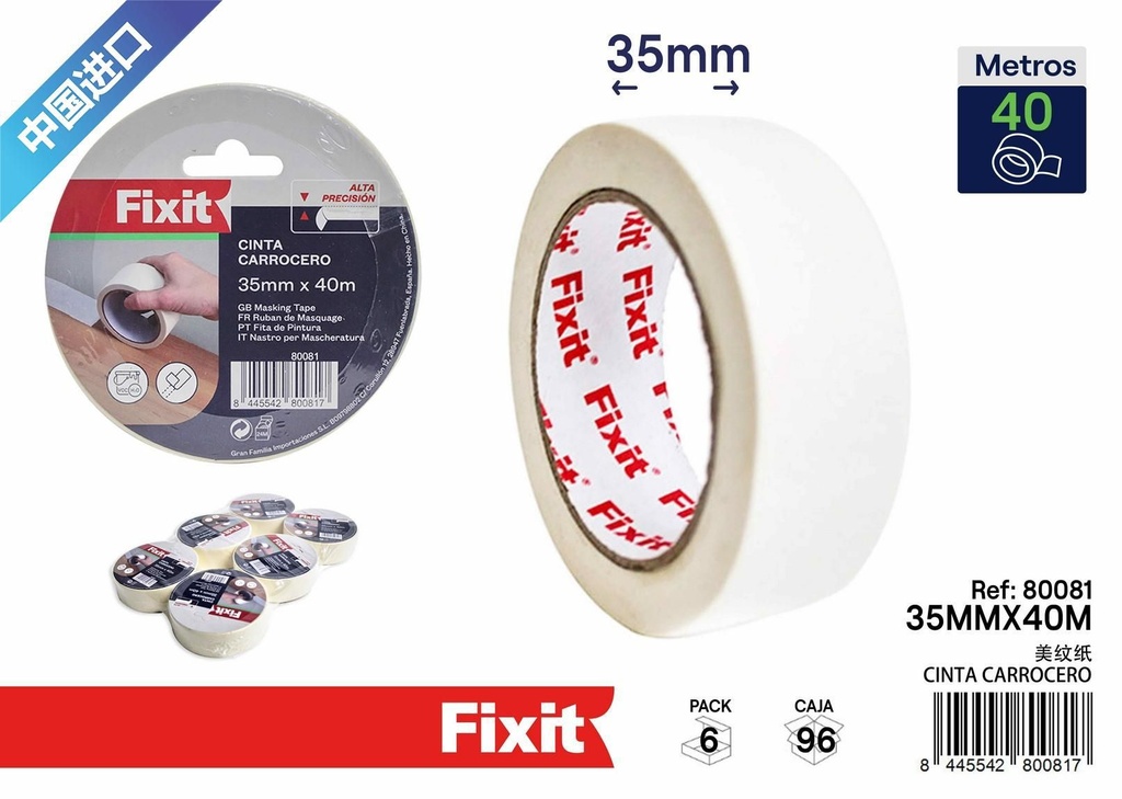 Cinta de pintor 35mm*40m - Material para pintura