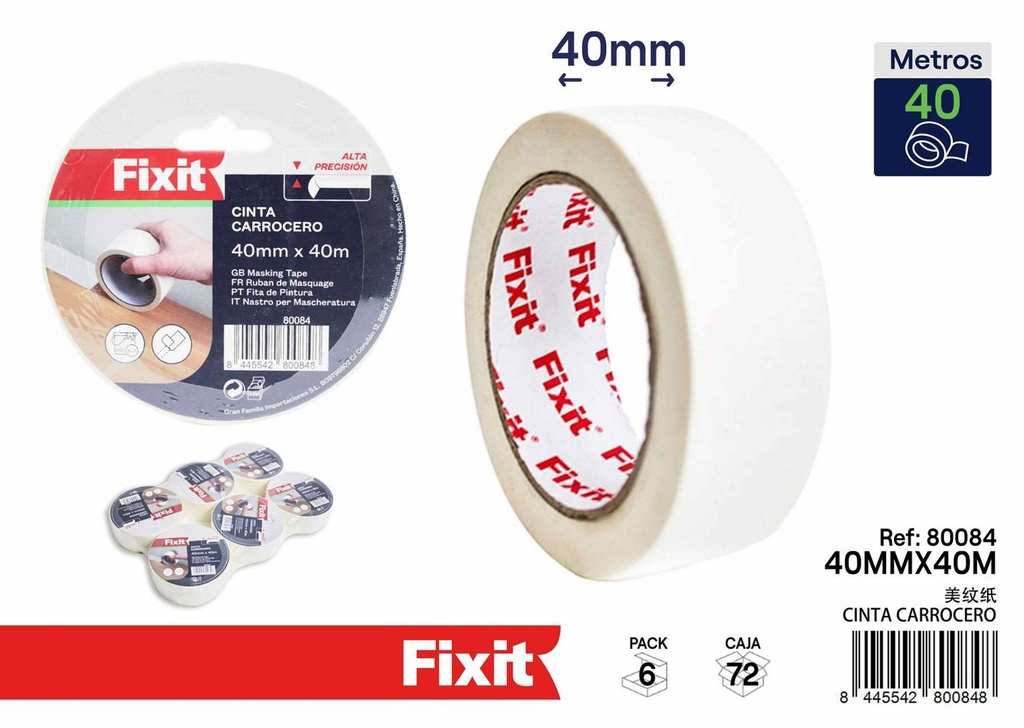 Cinta de carrocero 40 mm x 40 m - Cintas adhesives