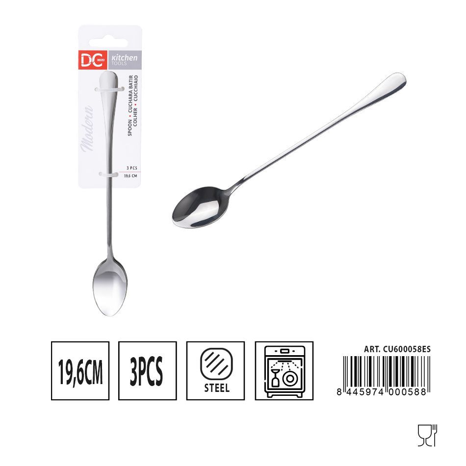 Cucharas batidoras modernas 3 pcs 19.6 cm - Utensilios de cocina