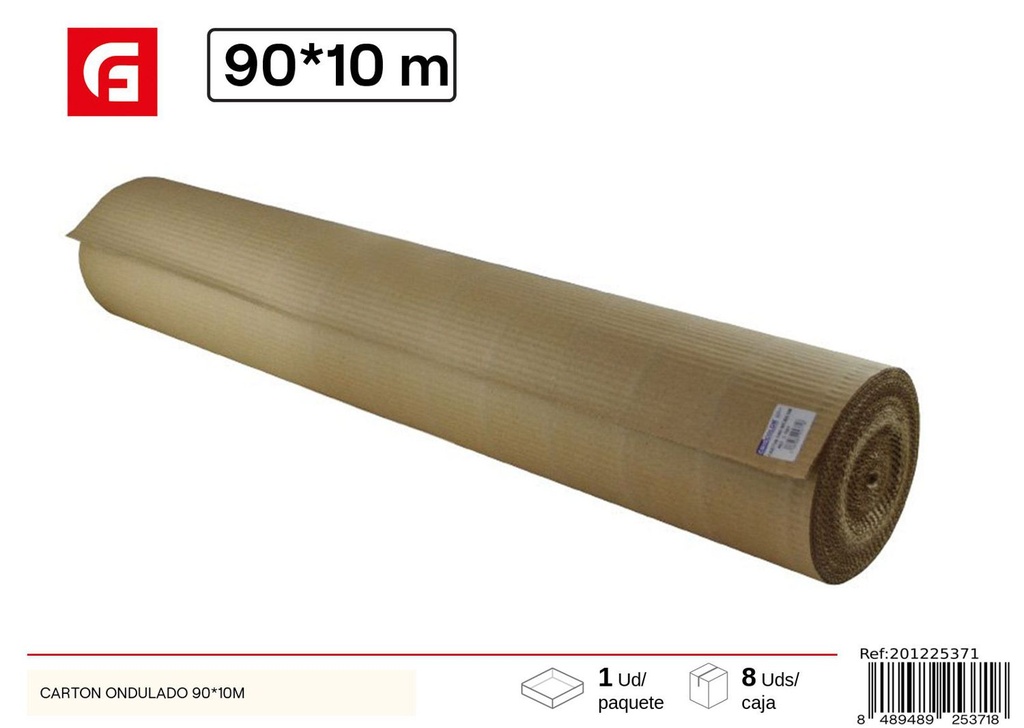 Cartón ondulado 90 x 10 m, Material de carpintería