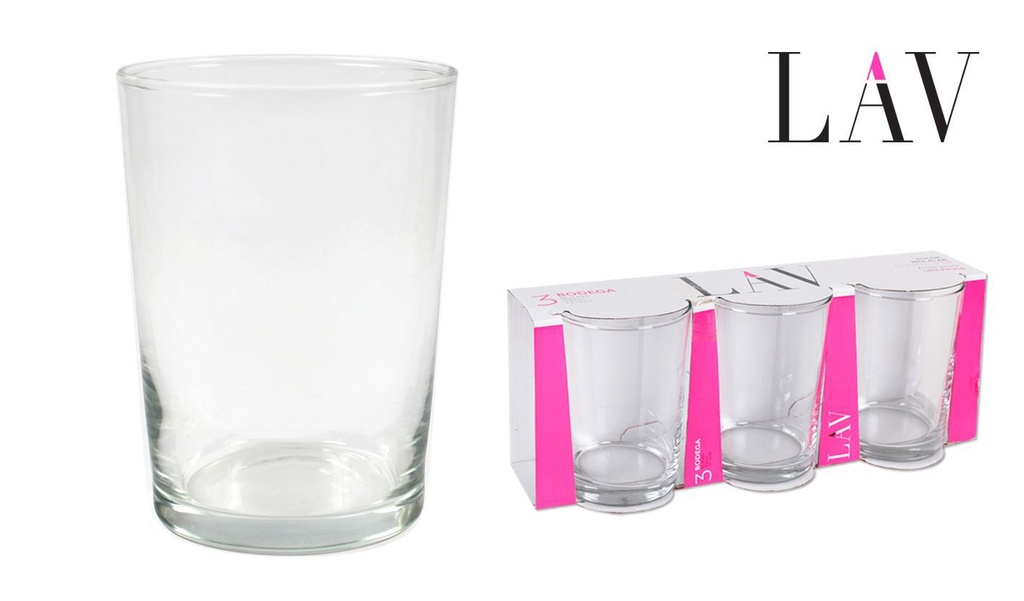 Set de 3 vasos de sidra 520 cc - Vidrio y cerámica para servir