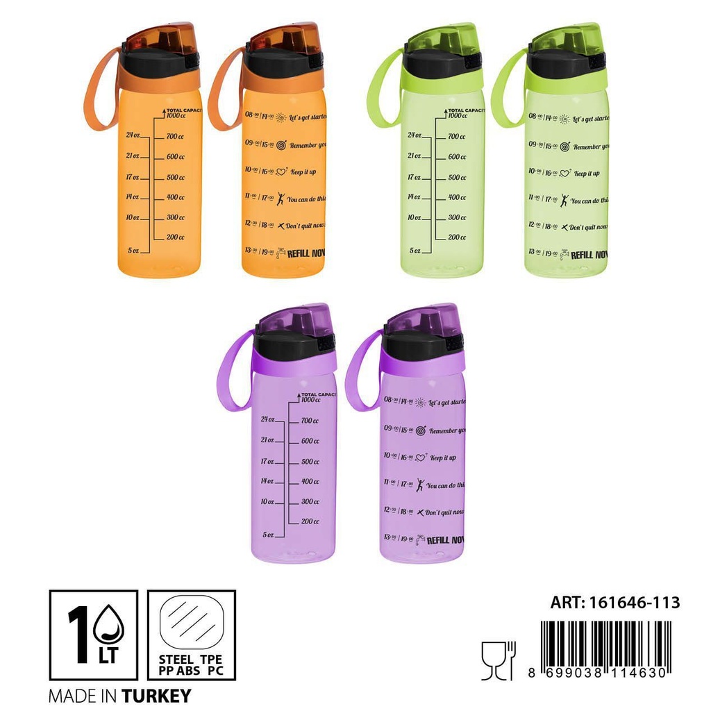 Botella plástica sport 1L - Botellas y envases