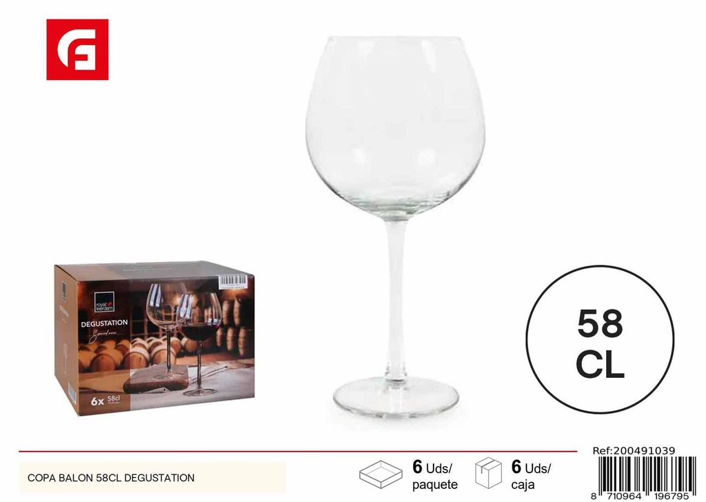 Copa balón 58cl degustación - Copas de diseño para eventos