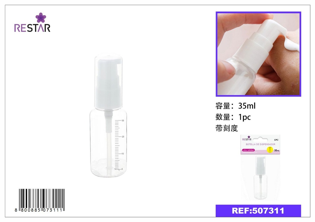 Botella dosificadora con escalas 35 ml - Artículos de belleza