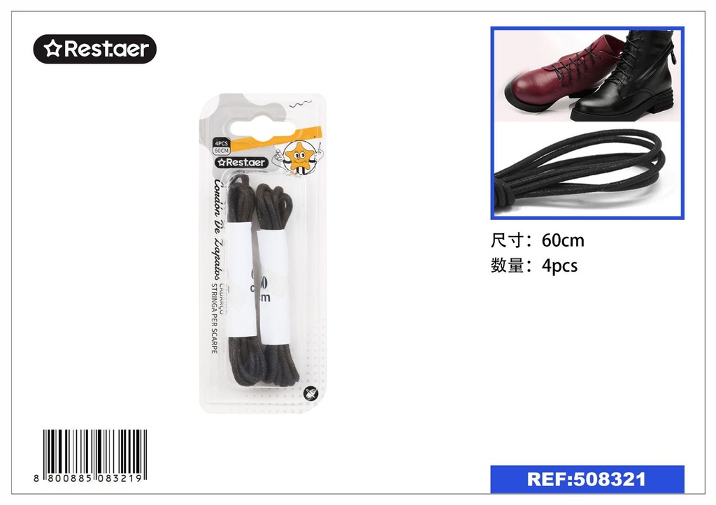 Cordones de cuero (marrón) 60 cm - Cuerdas para zapatos