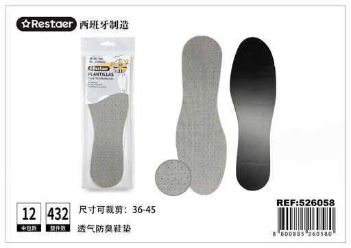 [526058] Plantillas recortables transpirables y antiolores T:36-45
