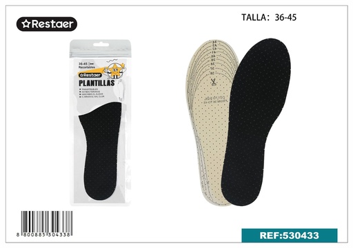 [530433] Plantillas de tela no tejida 36-45 - Accesorios de mercería