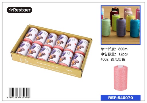 [540070] Hilo de 800 metros color rosa oscuro - Material de costura
