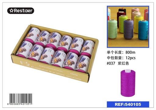 [540105] Hilo de 800 metros color morado - Material de costura