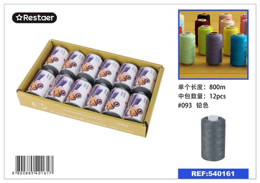 [540161] Hilo de 800 metros color plomo - Material de costura