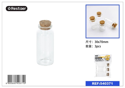 [540371] Mini botella de cristal 30*70MM - Envases y decoración con vidrio