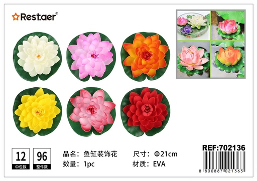 [702136] Adorno de acuario con planta de 21cm para decoración