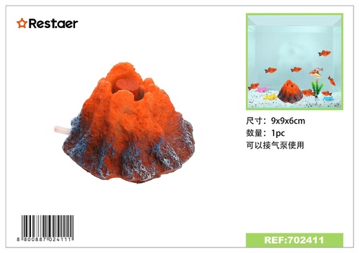 [702411] Adorno de acuario en forma de montaña 9x9x6cm para decoración acuática