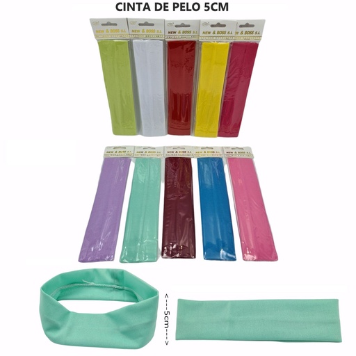 [8875588829099] Cinta de colores 5 cm 12 unidades - Accesorios para el cabello