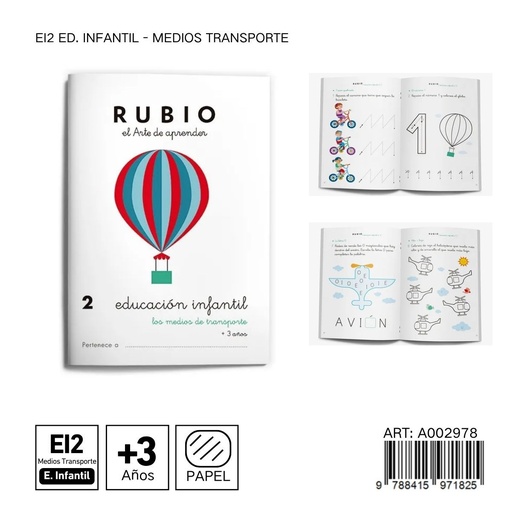 [A002978] Cuaderno de ejercicios 2 - Educación infantil 2