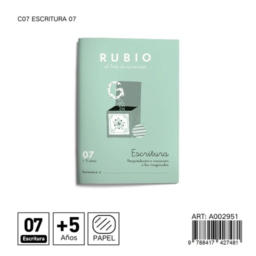[A002951] Cuaderno de escritura 07 - Pre-escritura 07
