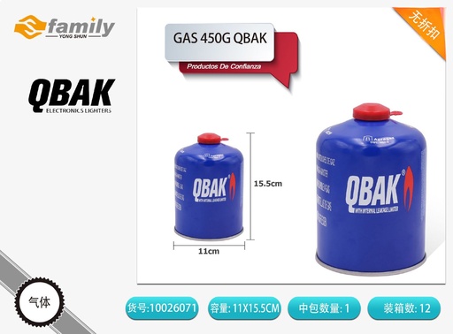 [A002575] GAS 450G QBAK 424551 - Artículos de cocina y utensilios