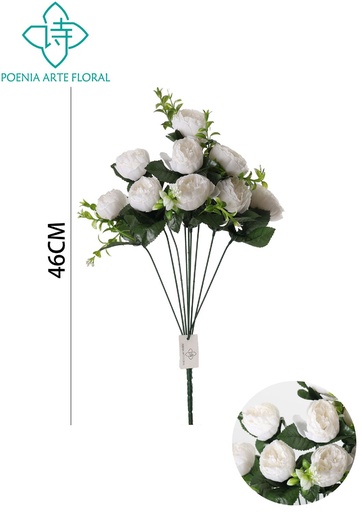 [6101102蓝色] Ramo de 9 cabeza peonía nueva - Decoración floral