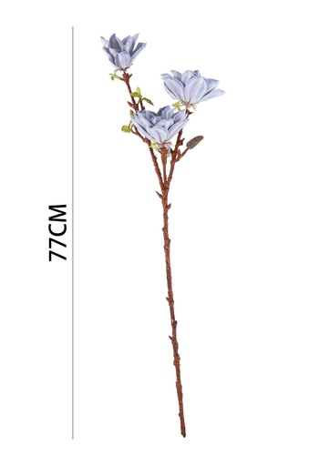 [630878AZUL] Plantas artificiales - 3 cabezas de magnolia