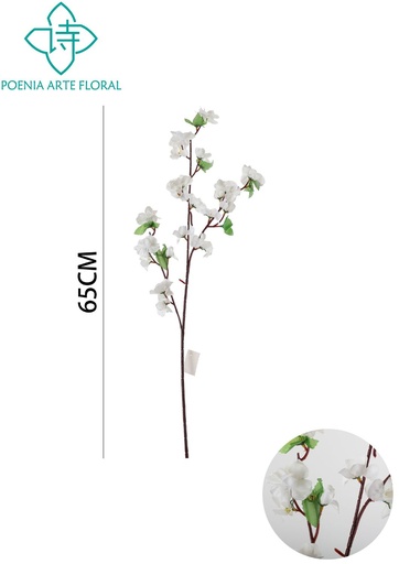 [631096白] Pequeño ramo de flores de durazno 65cm - Decoración floral