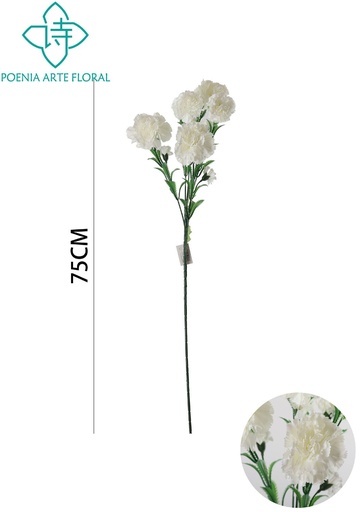 [631097白] Ramo de clavel culinar 75cm - Nuevos productos