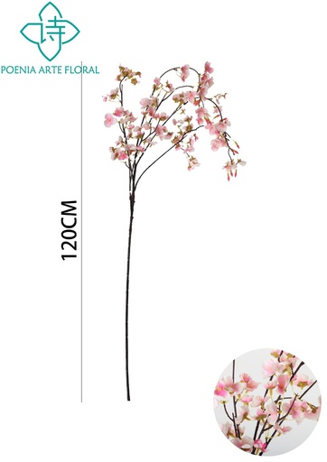 [631200ROSA] Flores artificiales en caída 120 cm - Decoraciones