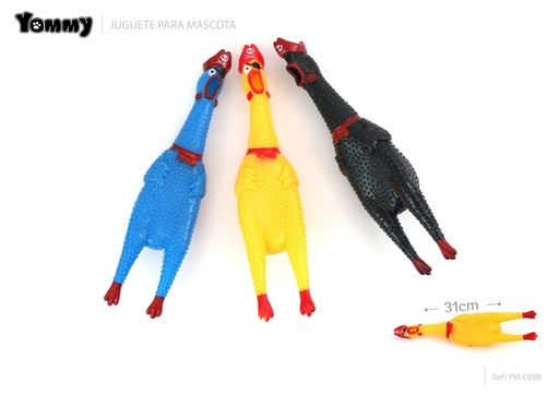 [YM0898] Juguete de vinilo de pollo 31 cm - Juguetes para mascotas