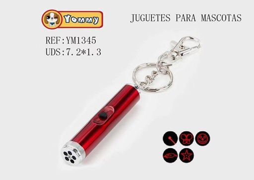 [YM1345] Juguete láser para gatos con 5 patrones 7.2x1.3cm