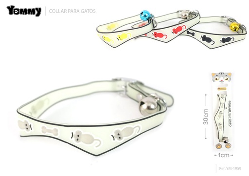 [YM1959] Collar para gato de noche 1.0x30cm - Accesorios para mascotas