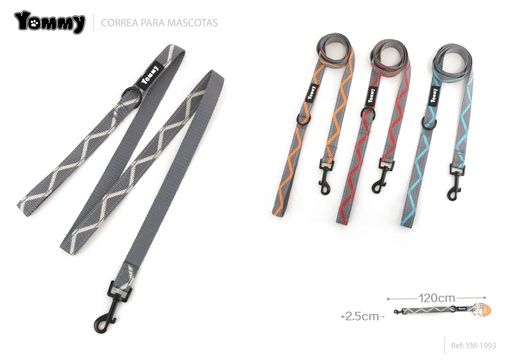 [YM1993] CORREA PARA MASCOTAS 2.5 x 120 cm - Accesorios para animales