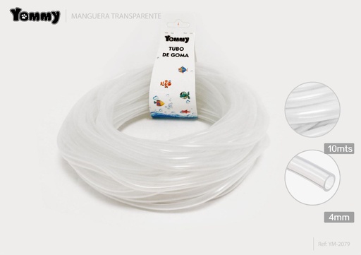 [YM2079] Manguera transparente 4mm*10m - Accesorios de acuarios