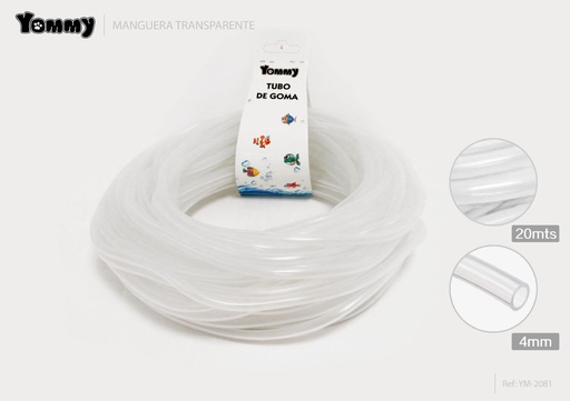 [YM2081] Manguera transparente 4mm*20m - Productos para mascotas
