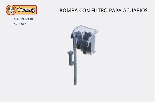 [YM2118] Filtro externo 8W 500L/H - Bomba y filtro para acuarios