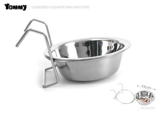 [YM2551] Cubierto colgante de acero inoxidable para mascotas 13 cm - Accesorios de comida para mascotas