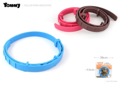 [YM2644] Collar antiparasitario para mascotas 1.1 cm x 38 cm - Accesorios para mascotas