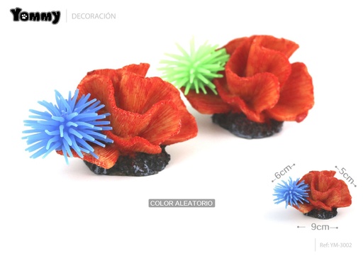 [YM3002]  Decoración coral de acuario de 9 x 6 x 5 cm - Decoraciones para acuarios