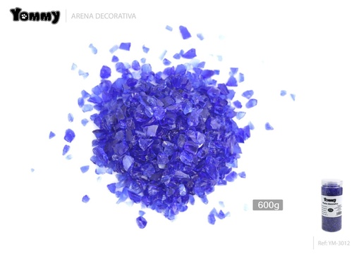 [YM3012] Arena decorativa color cobalto 600g - Decoración de acuarios