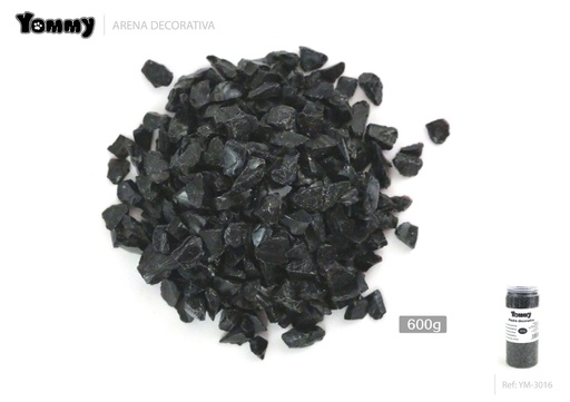 [YM3016] Arena negra para acuarios 600g - Decoración para acuarios